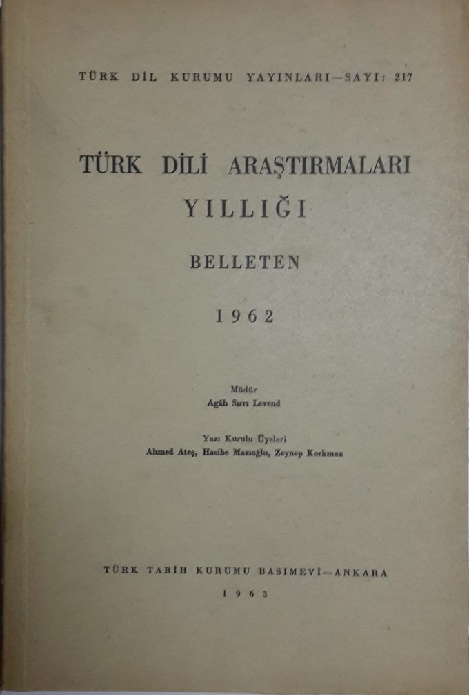 belleten 1962