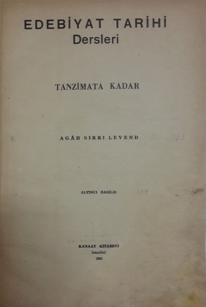 edebiyat tarihi dersleri
